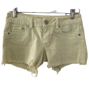 American Eagle Outfitters Shorts Yellow Stretch Womens Size 0